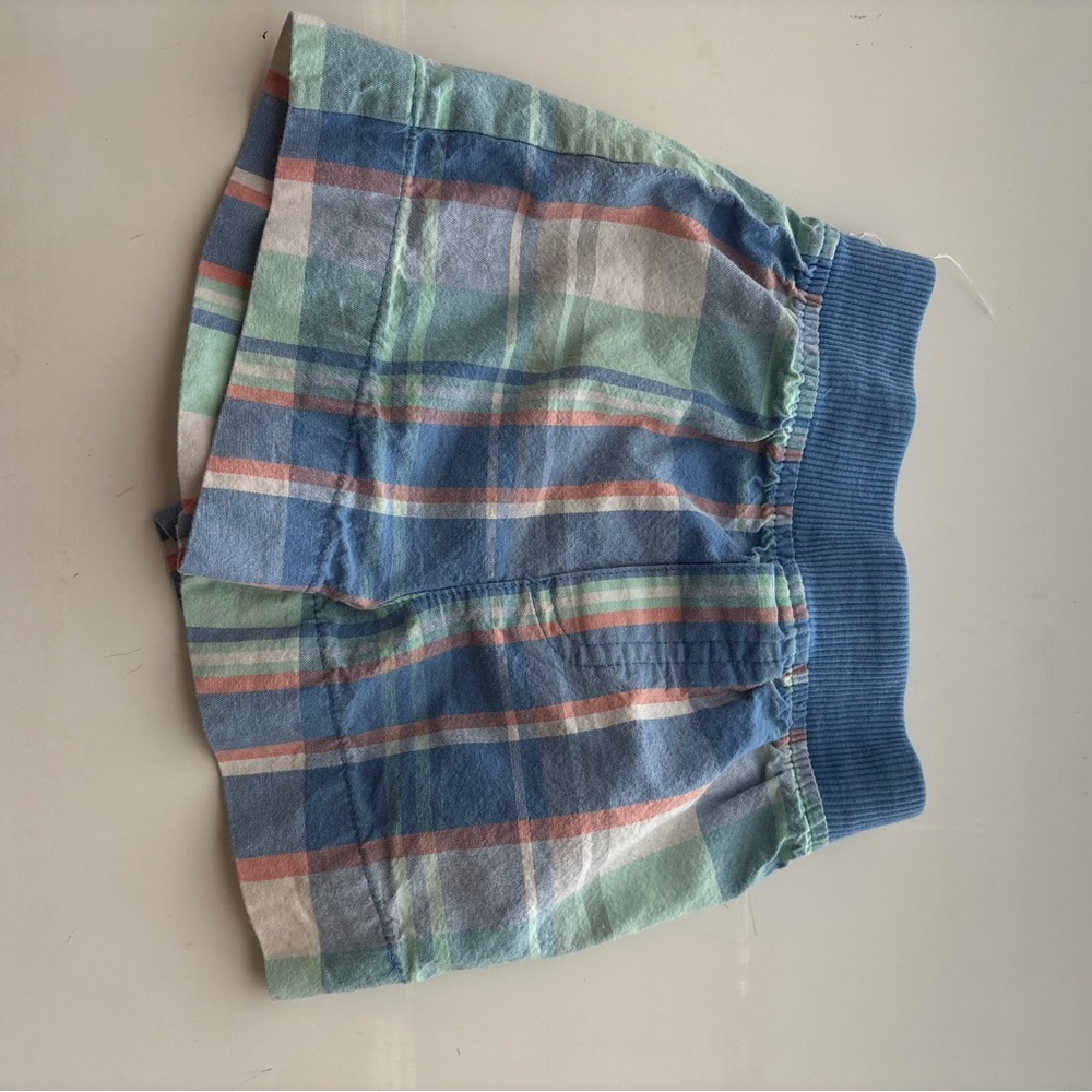 Plaid Blue and Green Shorts